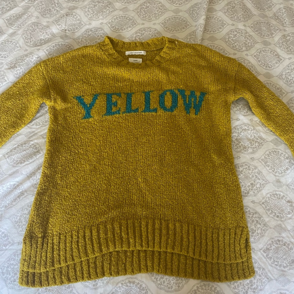 zara kids yellow sweater